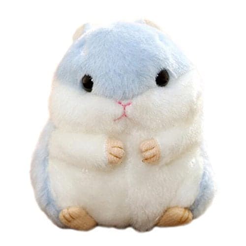AngelGift Cuddly Hamster Soft Stuffed Animals Cushion Toy Doll 4 10cm Mouse Plushie Toys Best Birthday Gifts for The Children Kids Baby Toys Blueness