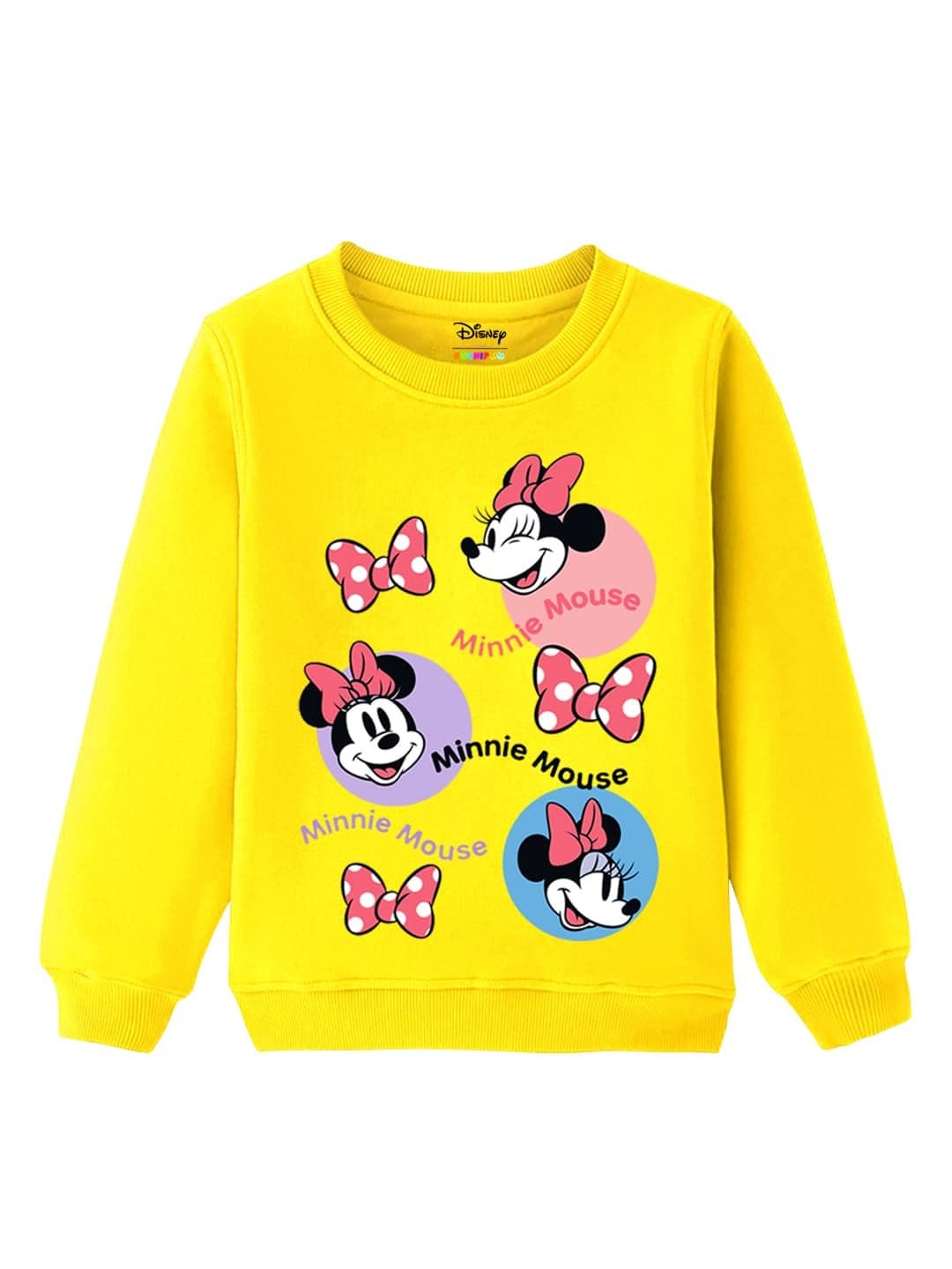 Kuchipoo Girls Regular Fit Winterwear Sweatshirt (© Disney-SWT-318, 8-9 Years, Multi-Colored)