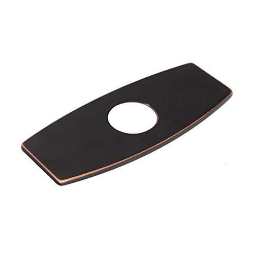 Wovier Faucet Plate,Oil Rubbed Bronze Sink Hole Cover Plate,6" Escutcheon Plate 304 Stainless Steel Deck Plate for 1 or 3 Hole Bathroom or Kitchen Sink Faucet Mixer Tap,Black