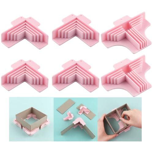 6Pack CornerDivider AssemblyClamps Corner Guides Cartonnage Corner Holding Tool 3 mm 2 mm 15 mm 1 mm Wide for Book Covers Chipboard Boxes Dioramas