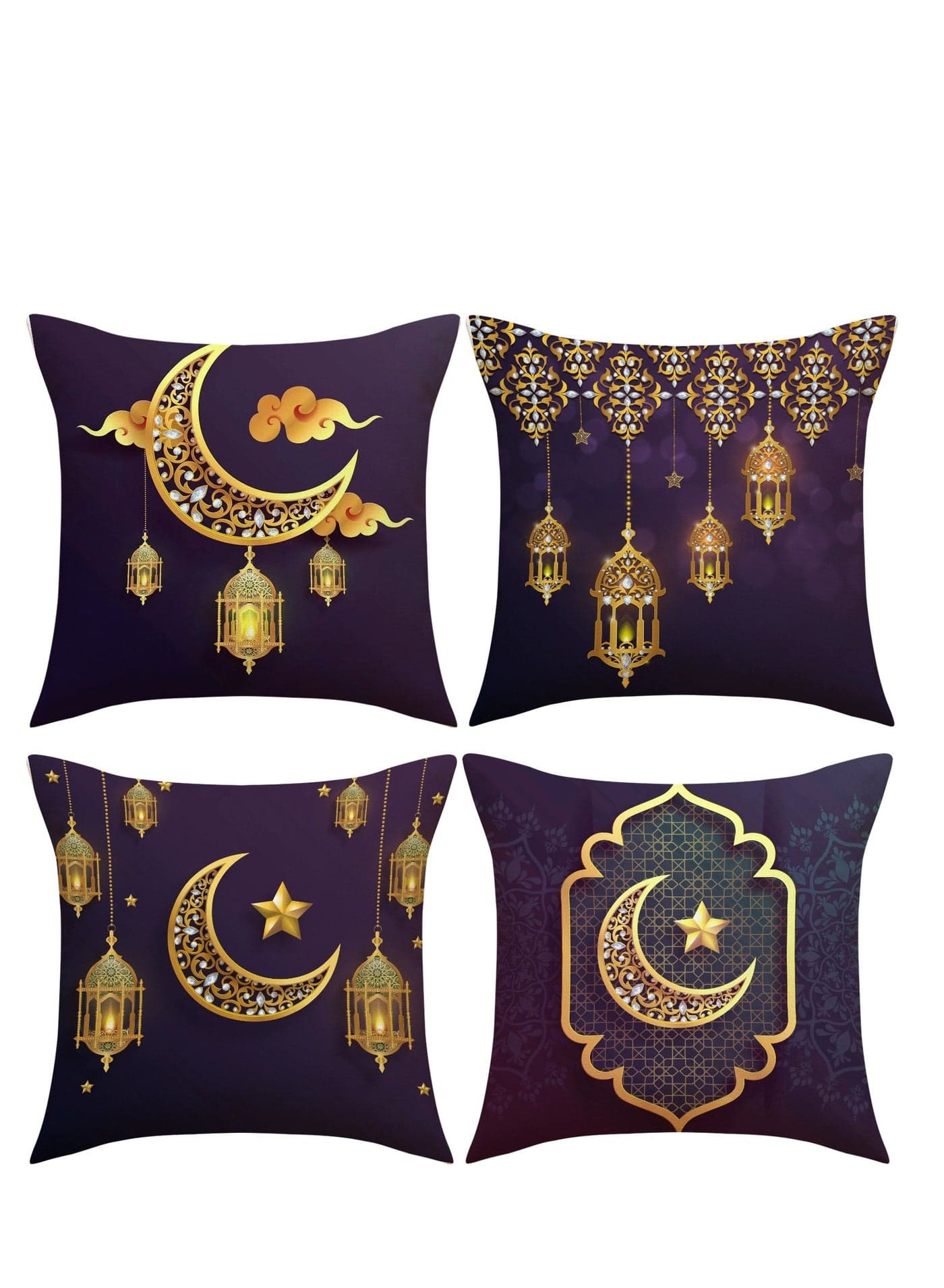 4 Pcs Pillowcase Pillow Cover For Ramadan Home Decor