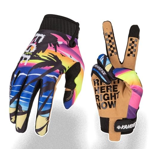 FASTGOOSE SkeletonPaw Motorcycle Gloves for MenWomenCycling Glove Breathable Dirtbike Glove for ATV MTB Motocross Racing Yellow0002 Small