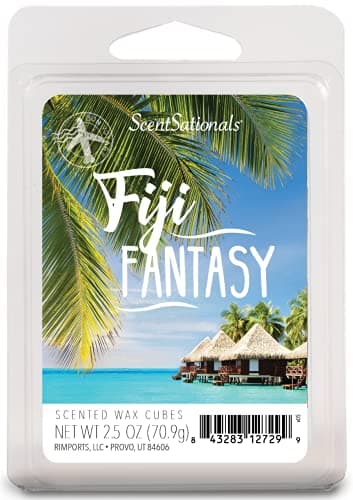 Scentsationals Wax Melts Wax Cubes Strong Scent Destination Collection Fiji Fantasy Long Lasting Scented Wax Melts for Warmer 25 oz 6 Cubes