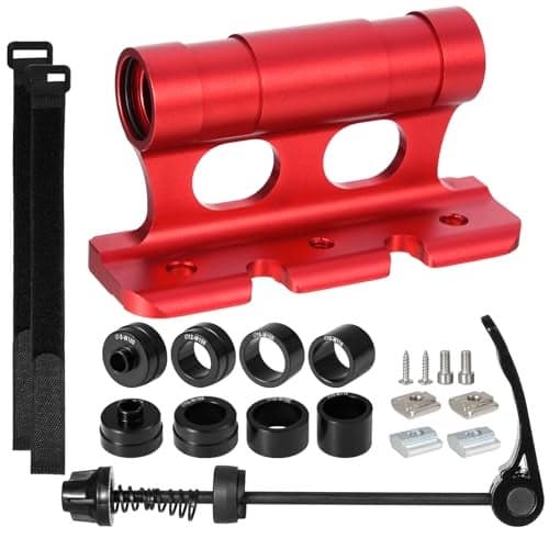 Bicycle Quick Release Front Fork Mount - Thru Axle Carrier Bike Fork Rack Block with 4 Adapters, Car Roof or Trunk Installation Bike Stand Holder for Car Truck Van