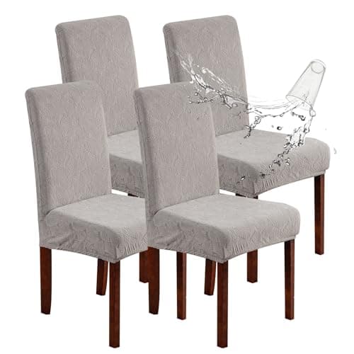 YUEANG Waterproof Dining Chair Covers, Chair Covers for Dining Room Stretch Parsons Chair Slipcover, for Dining Room Kitchen Chair Protector Cover, Removable, Washable
