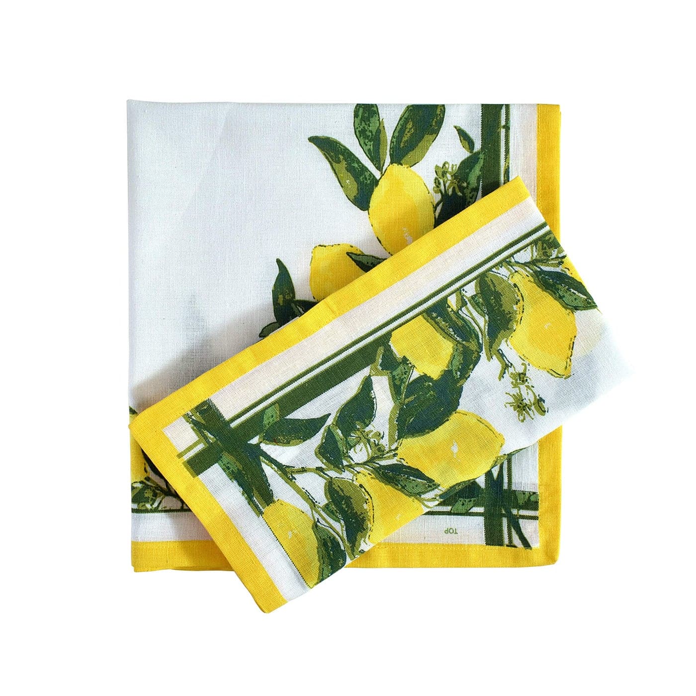 FINGERCRAFT Cloth Napkins Set of 12 Cotton Linen Blend Printed Dinner Napkins Cloth Mitered Corner Perfect for Parties Dinners Weddings Cocktail Christmas Easter 20x20 Lemon Print