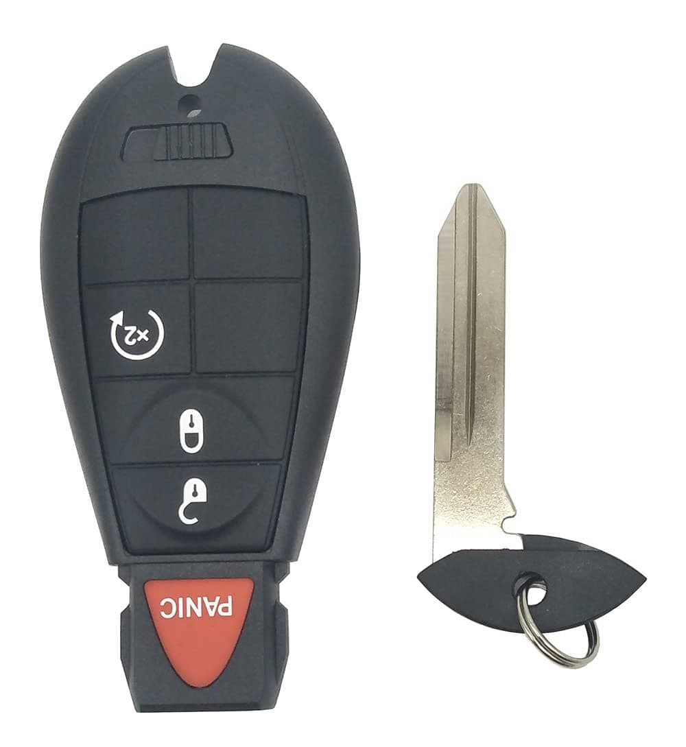 Remote Smart Key Fob Shell Case Fit for 20132018 Dodge Ram Truck 1500 2500 3500 GQ453T 56046955 4 Buttons Black