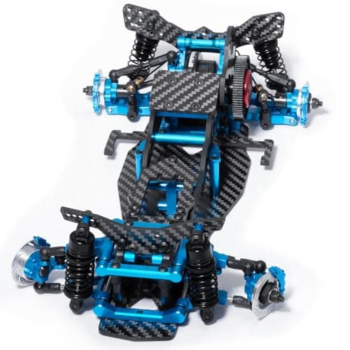 WEFEINO Alloy Carbon RC Chassis Frame Kit Upgrades for 110 Sakura D5 MiniMR RC Flat Road Drift Car