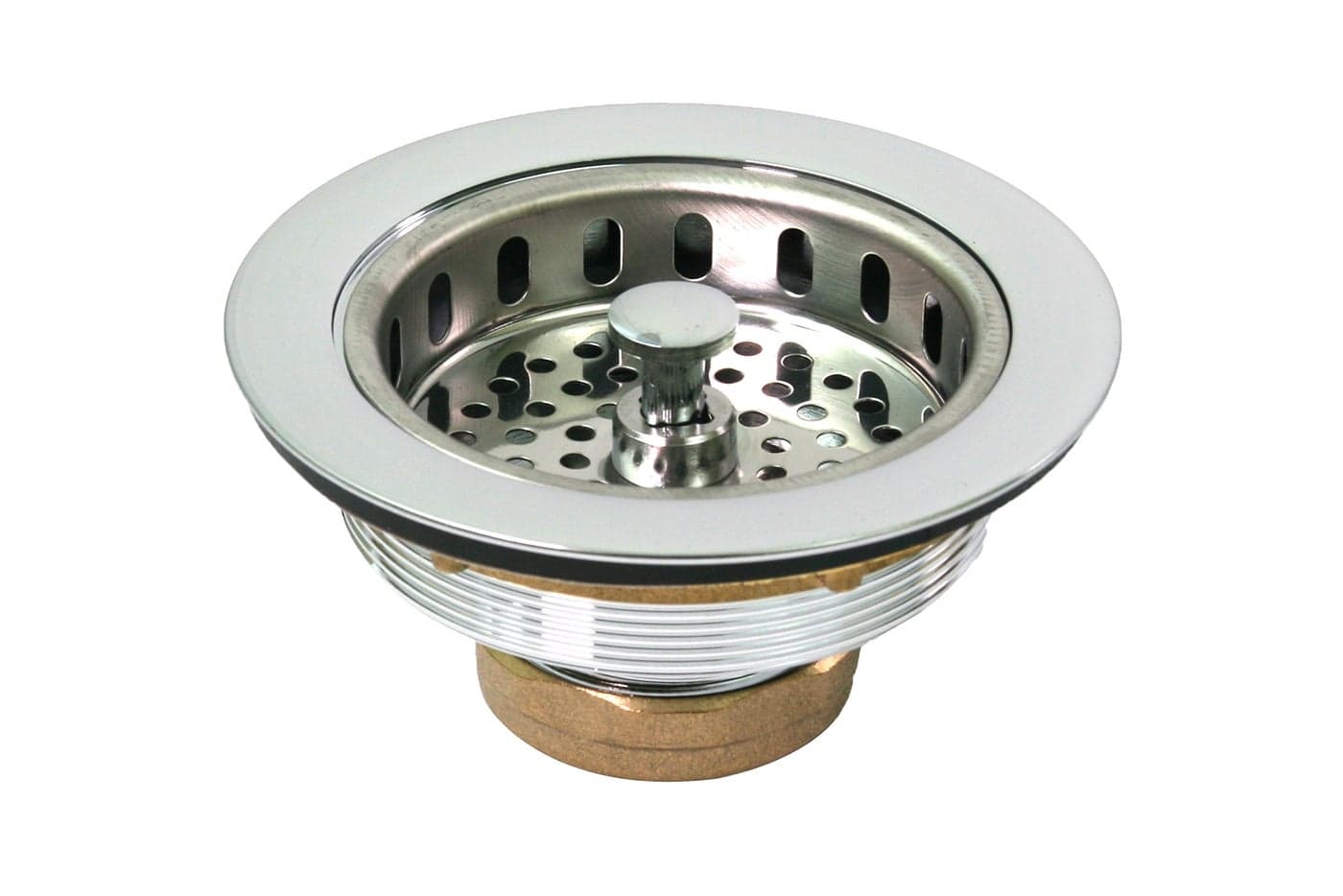 Highcraft 9734 Heavy Duty Kitchen Sink 312 Inch Stainless Steel Drain Assembly With Strainer Basket KOHLER Style Stopper StainlessSteel