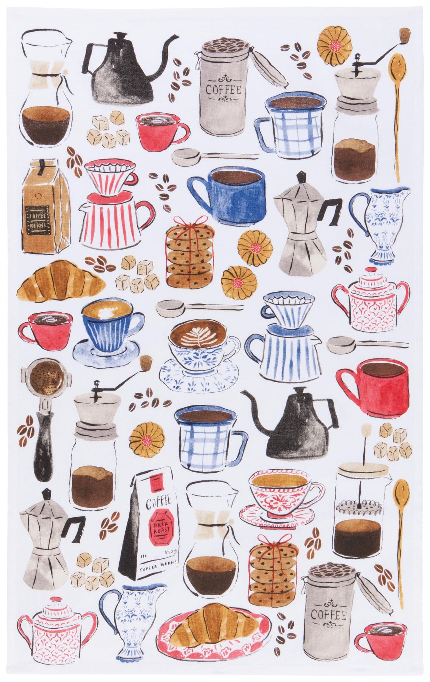 Now Designs Coffee Break Printed Kitchen Towel 18x28 inches