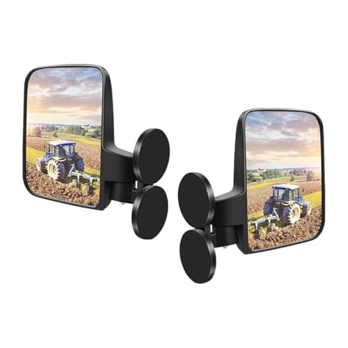 HZEL 2PCS Tractor Mirrors, Strong Magnetic Car Side Mirrors, Automotive Rearview Exterior Mirrors Accessories for Tractors Lift Trucks Small Dozers Golf Cart, Compatible with B BX