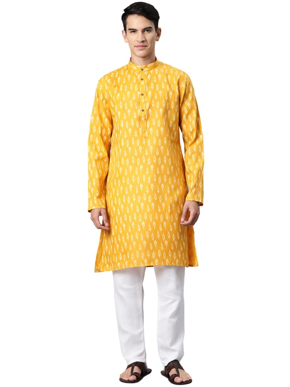 Luxrio Kurta for Men Long Regular Fit(KTLN-29-44) Yellow