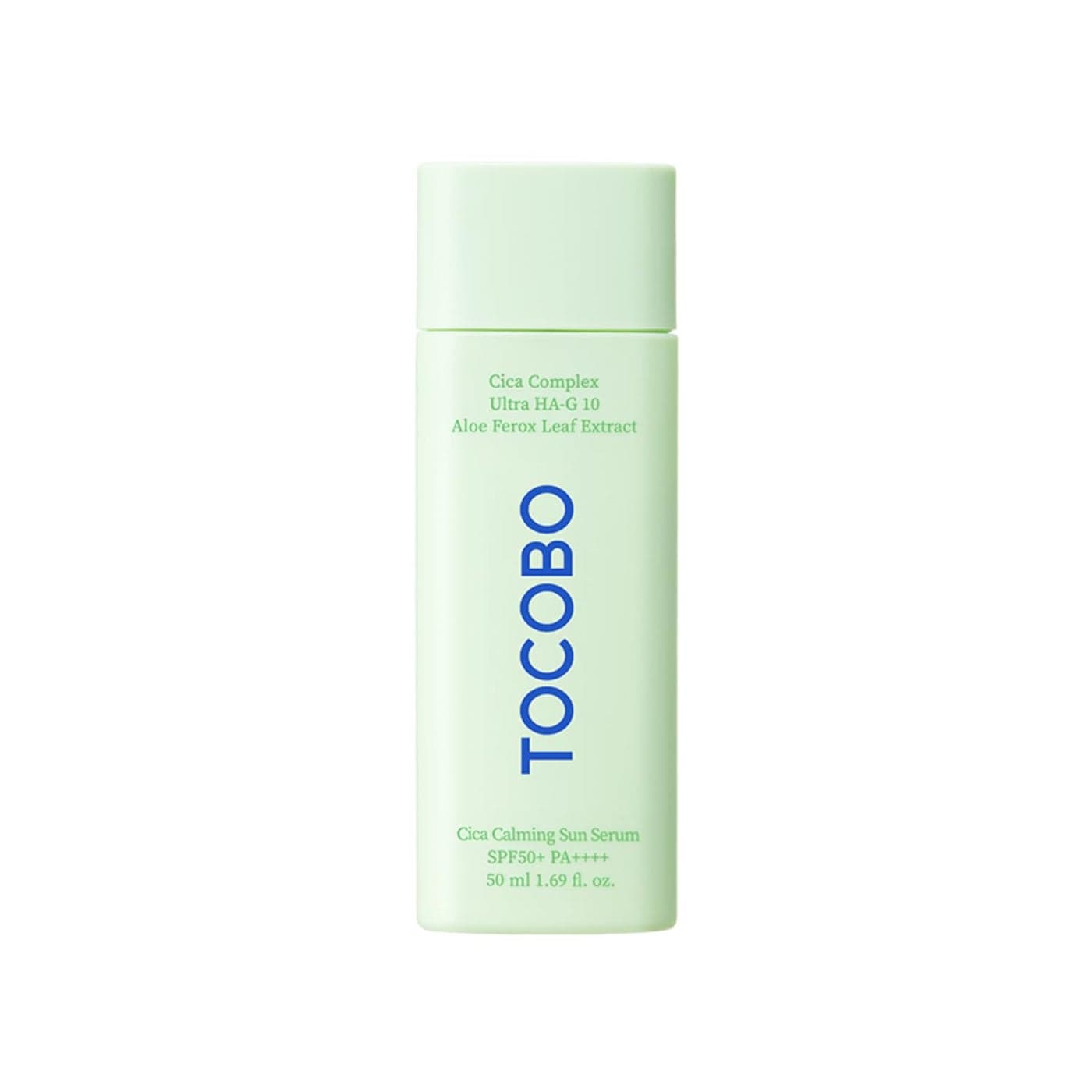TOCOBO Cica Calming Sun Serum SPF50 PA 50 ml 169 fl oz Fermented Cica Complax Cape Aloe Leaf Extract Soothing Overheated Skin Reduces Skin Tempetature