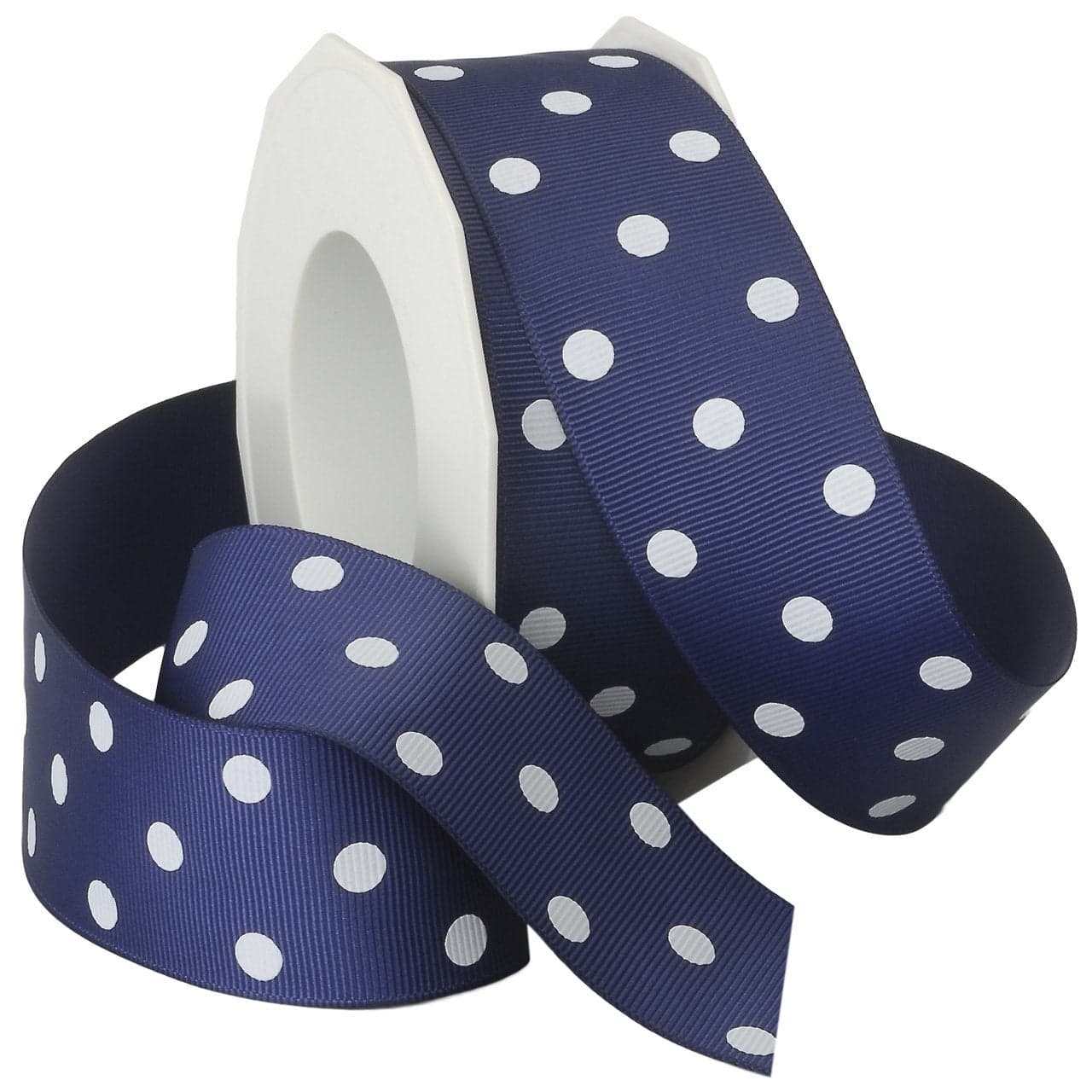 Morex Grosgrain Ribbon Navy with White dots 39083820371