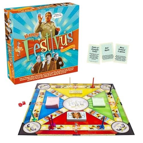 AQUARIUS Seinfeld Festivus Board Game - Seinfeld Themed Board Game - Fun Family for Kids & Adults - Officially Licensed Seinfeld TV Show Merchandise & Collectibles