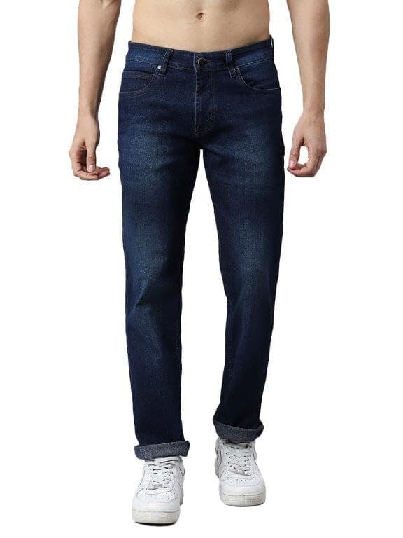 Thomas Scott Men's Mid-Rise Regular Fit Stretchable Jeans (TSJ011_Dark Blue, 28)