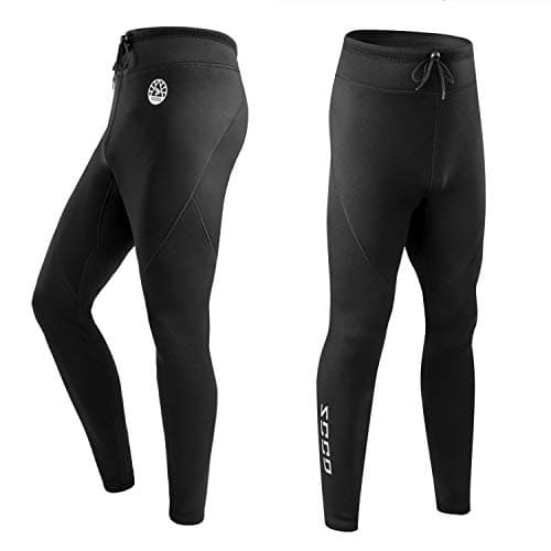 Men & Women Wetsuit Pants – 1.5mm Neoprene Long Pants for Diving, Surfing, Kayaking, Swimming – Thermal Cold Water Protection (1.5mm-Black, XXXX-Large)