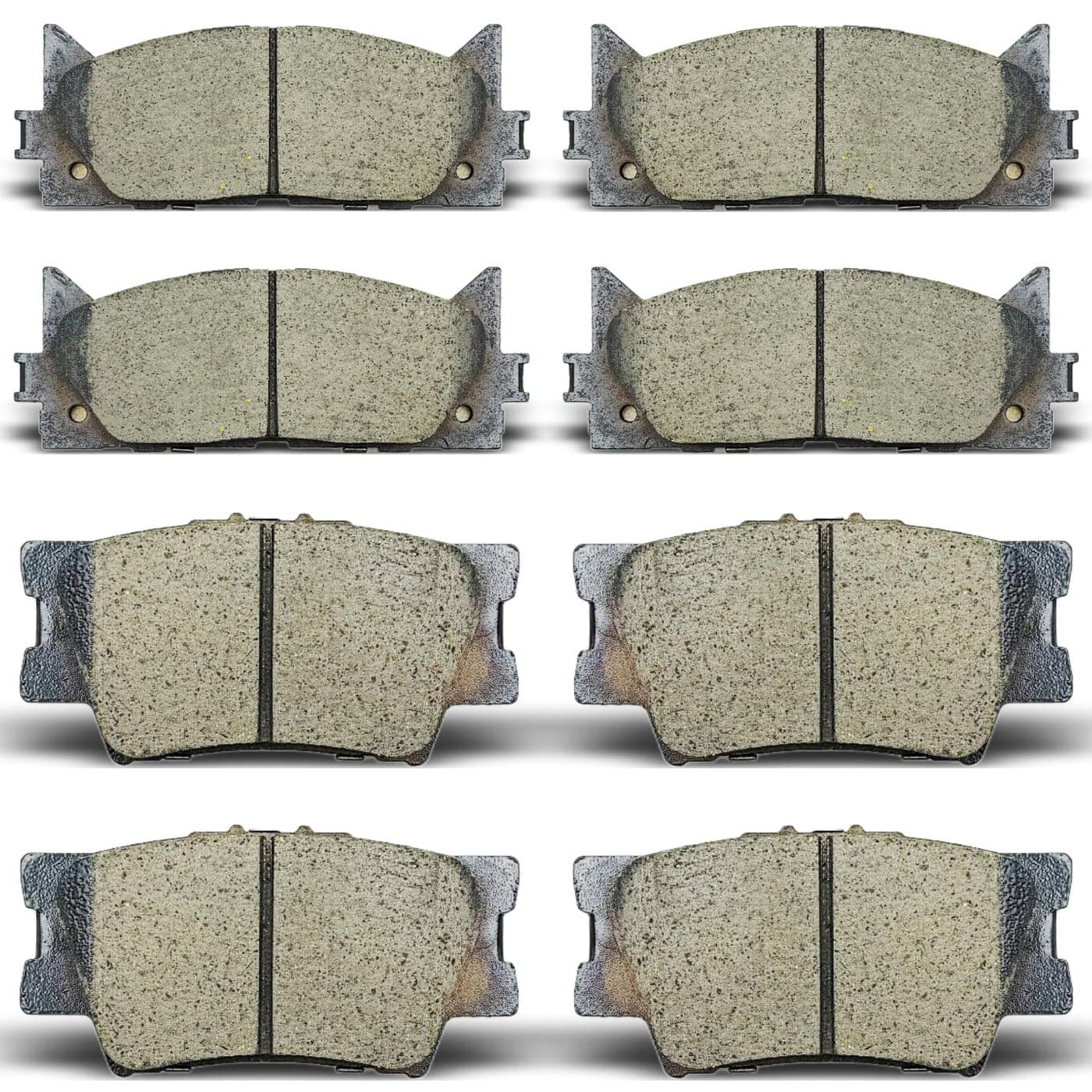 ALADICHE Front Rear Brake Pads Compatible with 20072017 Toyota Camry 20082018 Toyota Avalon 20072018 Lexus ES350 20132018 Lexus ES300h Ceramic Brake Pads