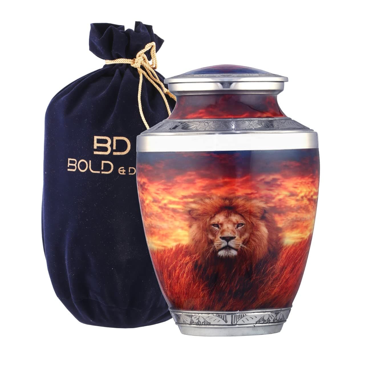 BOLD DIVINE Lion Cremation Urns for Human Ashes Decorative Urns Urns for Human Ashes Female Male Urns for Ashes Adult Female Funeral Urns Lion Large