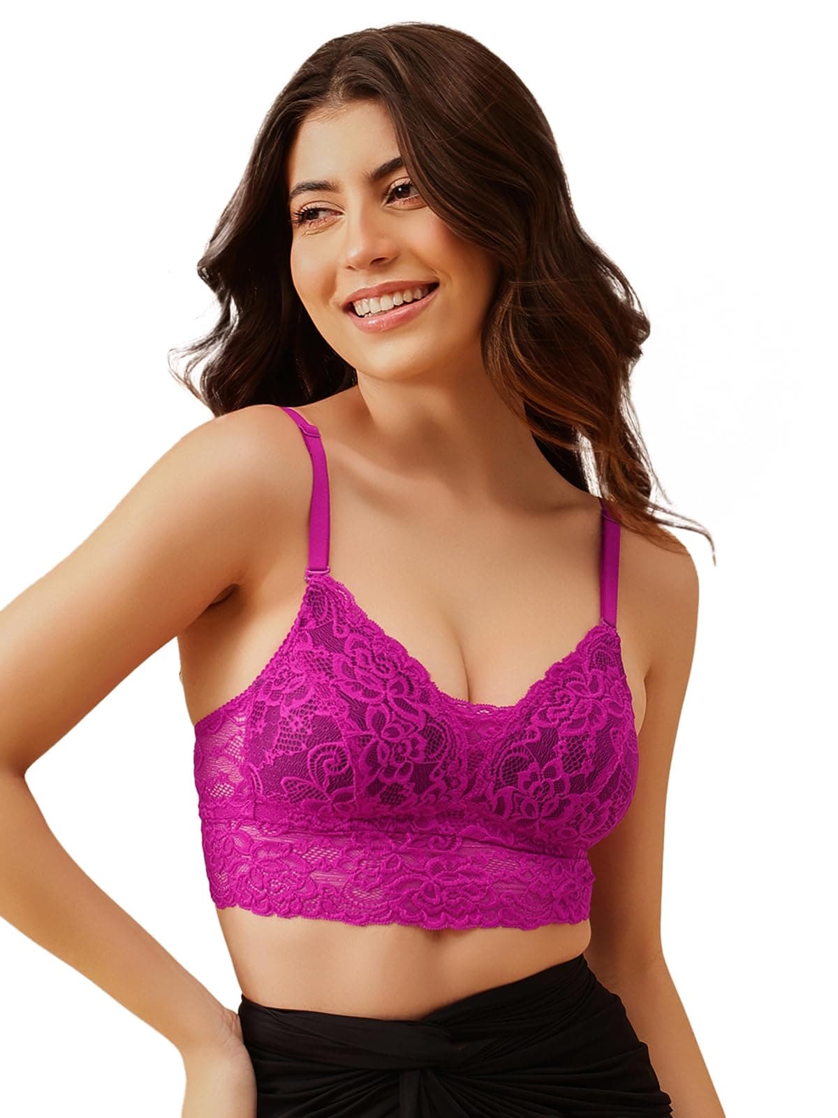 Clovia Women's Padded Non Wired Bra (BR1414P15-36D_Purple_36 D)