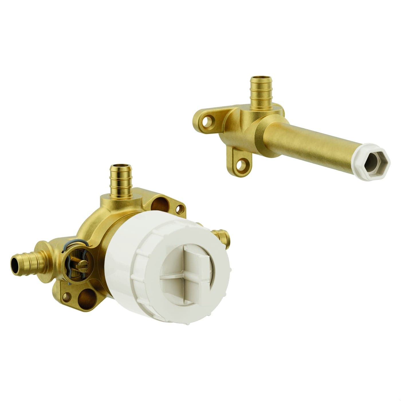 Single Handle Wall Mount Tub Filler High Flow Tub Faucet RoughIn Valve with PEX Connections WMV130XS
