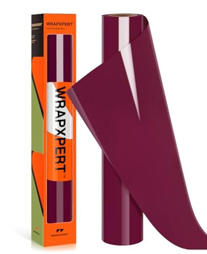 WRAPXPERT Maroon HTV Heat Transfer Vinyl RollsMaroon Iron on Vinyl 12 x5ft Burgundy Heat Press Vinyl for TShirtsWorks with All Cutting Machines