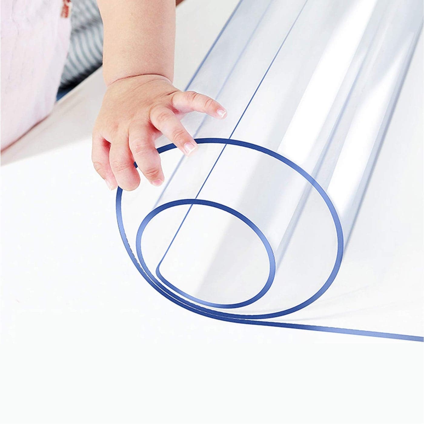 Small Office Desk Protector Mat Clear Table Protector Plastic Table Cloths PVC Night Stand Table Cover Mat Shelf Surface Protection Crystal Children Painting Cover Pad Transprent Rectangular 12x24