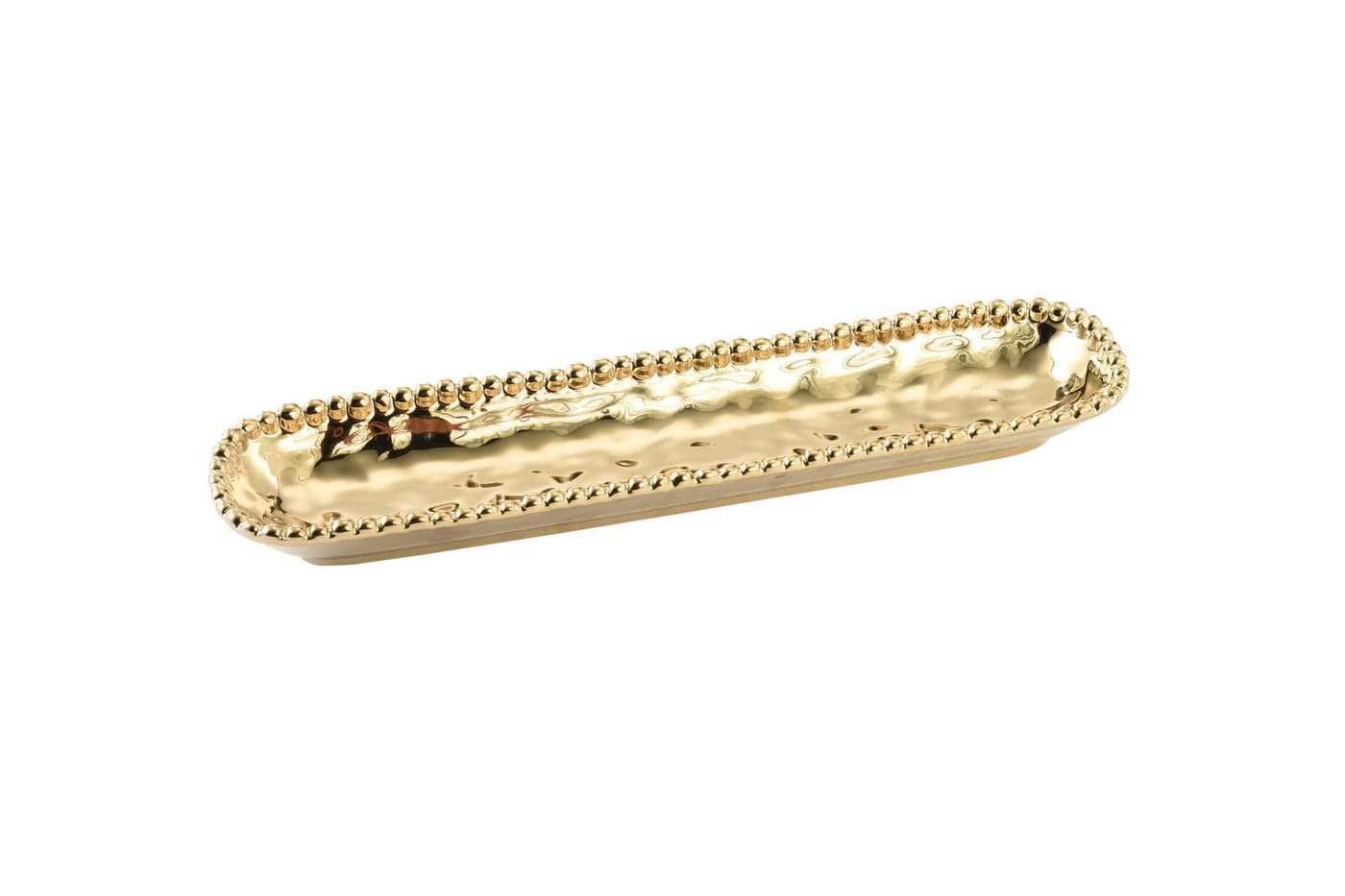 Pampa Bay Porcelain Cracker Cheese and Charcuterie Tray (Gold)