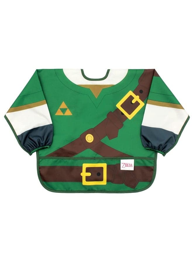 Bumkins Sleeved Bib for Girl or Boy, Baby and Toddler for 6-24 Mos, Essential Must Have for Eating, Feeding, Baby Led Weaning Supplies, Long Sleeve Mess Saving Food Catcher, Nintendo Legend of Zelda