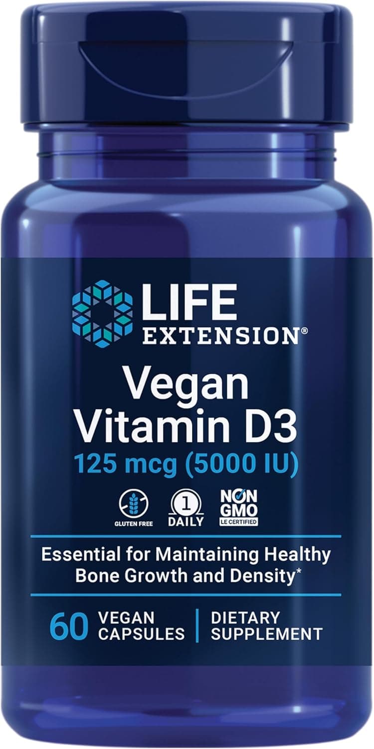Vegan Vitamin D3 60 Capsules for Adults