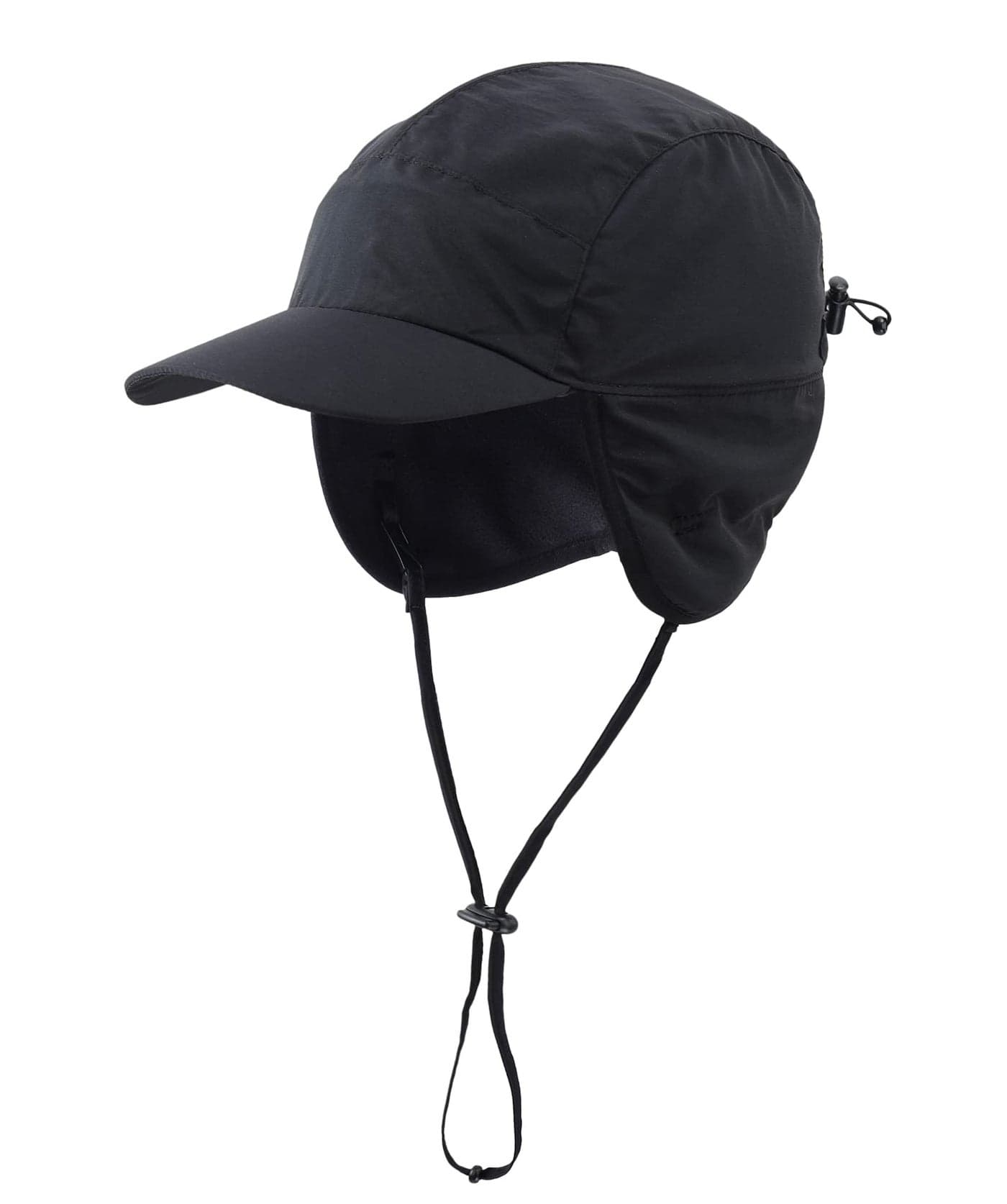 Home Prefer Waterproof Mens Winter Hats with Brim Fleece Lined Earflaps Hat Warm Baseball Cap with Earflaps Trapper Hat Black