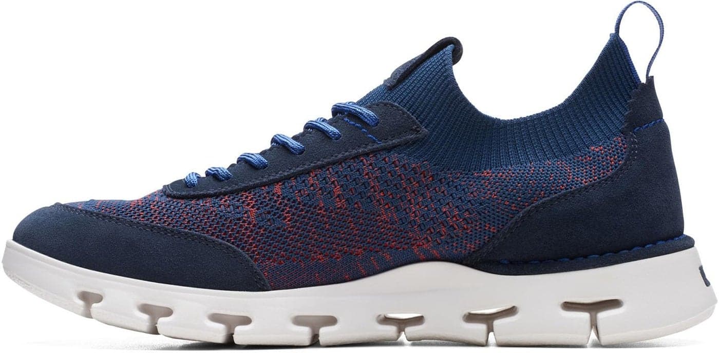 Clarks Men's Nature X Go Sneaker, Navy Combi, 11