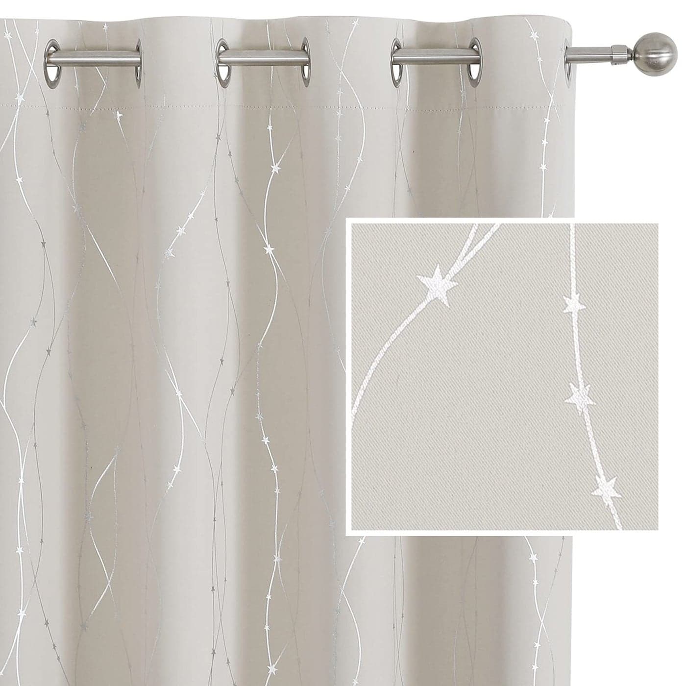 SMILE WEAVER Cream Blackout Curtains 63 Inches Long for Living RoomRoom Darkening Bedroom CurtainSoft Thick Noise Reducing Thermal Insulated Window Treatment Drapes2 Panels