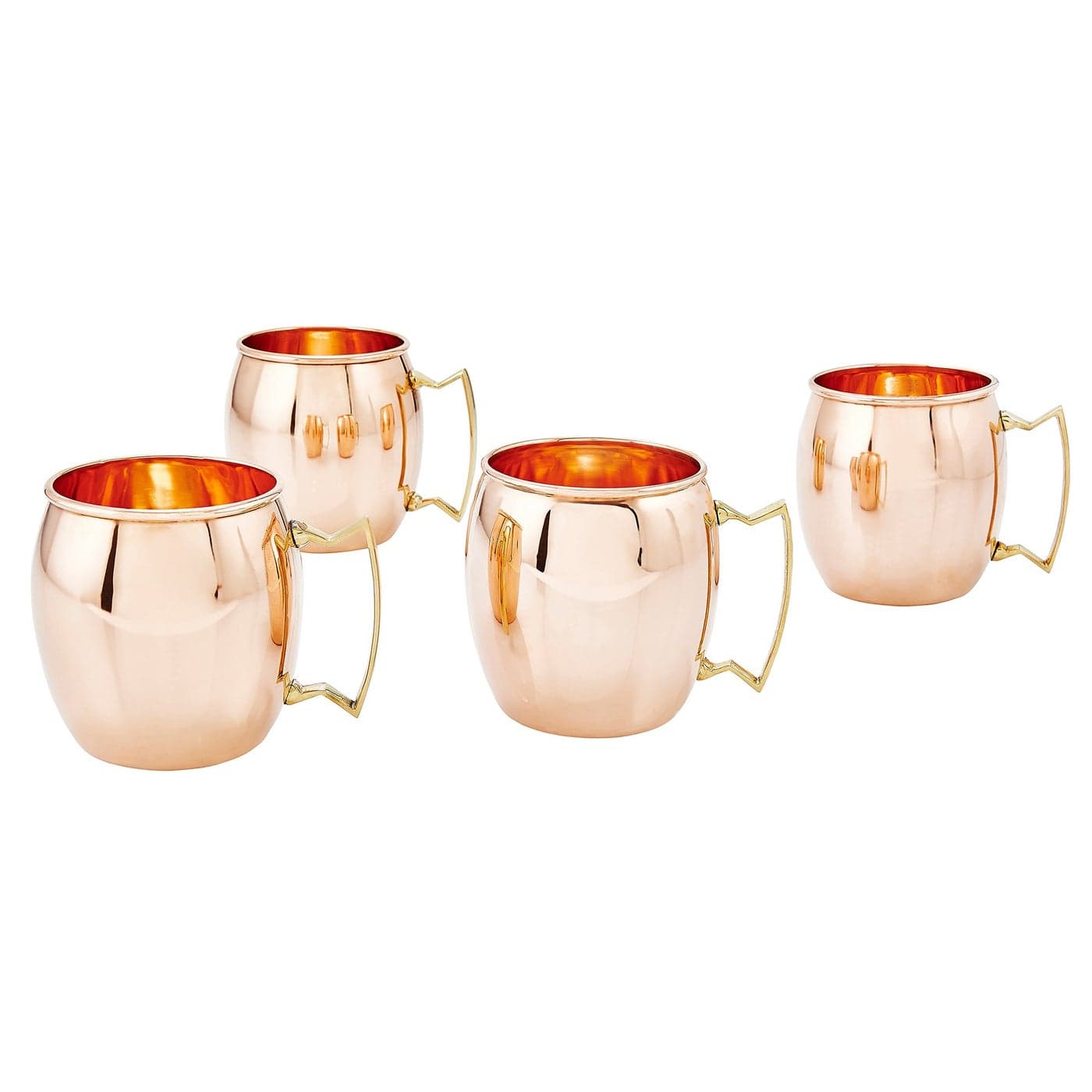 Old Dutch International Purveyors of the ORIGINAL MOSCOW MULE MUG Unlined Moscow Mule Mug 16Ounce 100 Pure Copper Set of 4 OS429
