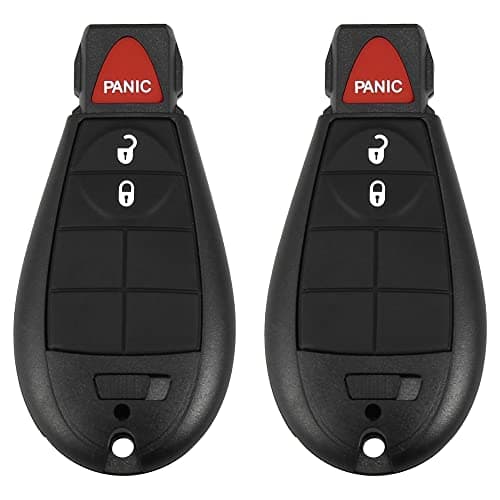 X AUTOHAUX 2pcs Replacement Keyless Entry Remote Car Key Fob M3N5WY783X 433Mhz for Dodge Grand Caravan Challenger Charger Durango for Ram NO 56046707AG5026101AD 3 Button with Door Key