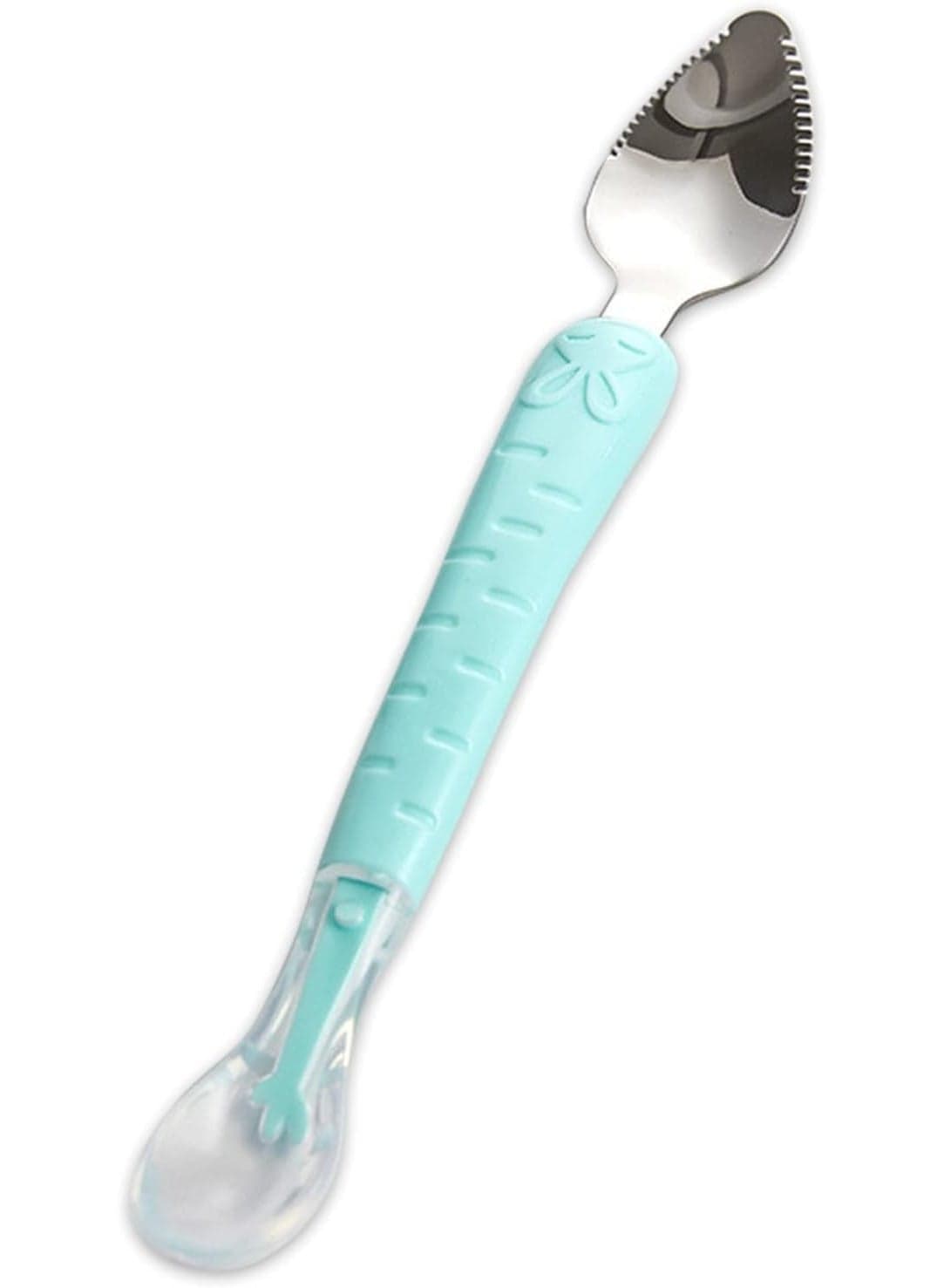 Double Head Baby Silicone Food Spoon, Portable Scraping Mud Spoon, Puree Shower Spoon, Baby Weaning Supplies, Smooth Surface, Non Toxic, for All Kinds of Baby and Toddler Food