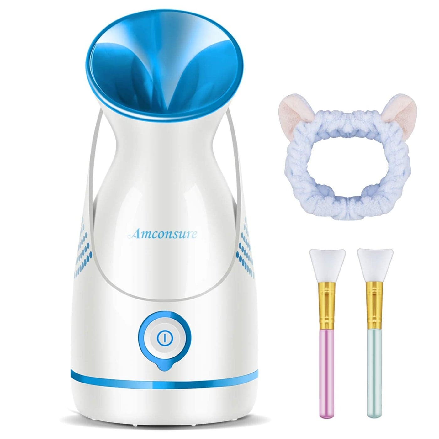 Amconsure Facial Steamer Nano Ionic Face Steamer Warm Mist Steamer for Home Sauna SPA Humidifier for Deep Cleaning Unclogs Pores SinusesBlue