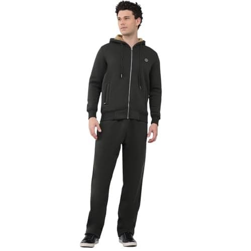 Monte Carlo Men’s Regular Fit Round Neck Full Sleeve Solid Tracksuit | Warm Soft Material | Stylish Comfort Fit | Perfect Sports and Casual Winter Wear for Men Olive 3XL (Pack Of 1)