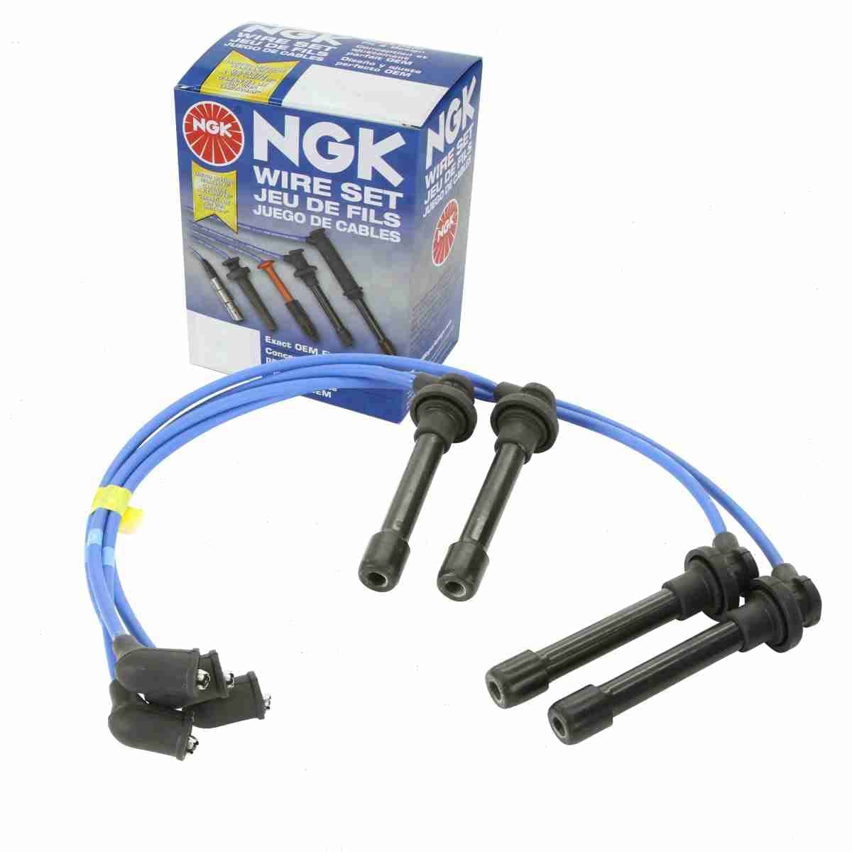 NGK Spark Plug Wire Set compatible with Honda Accord 22L 23L L4 19942002