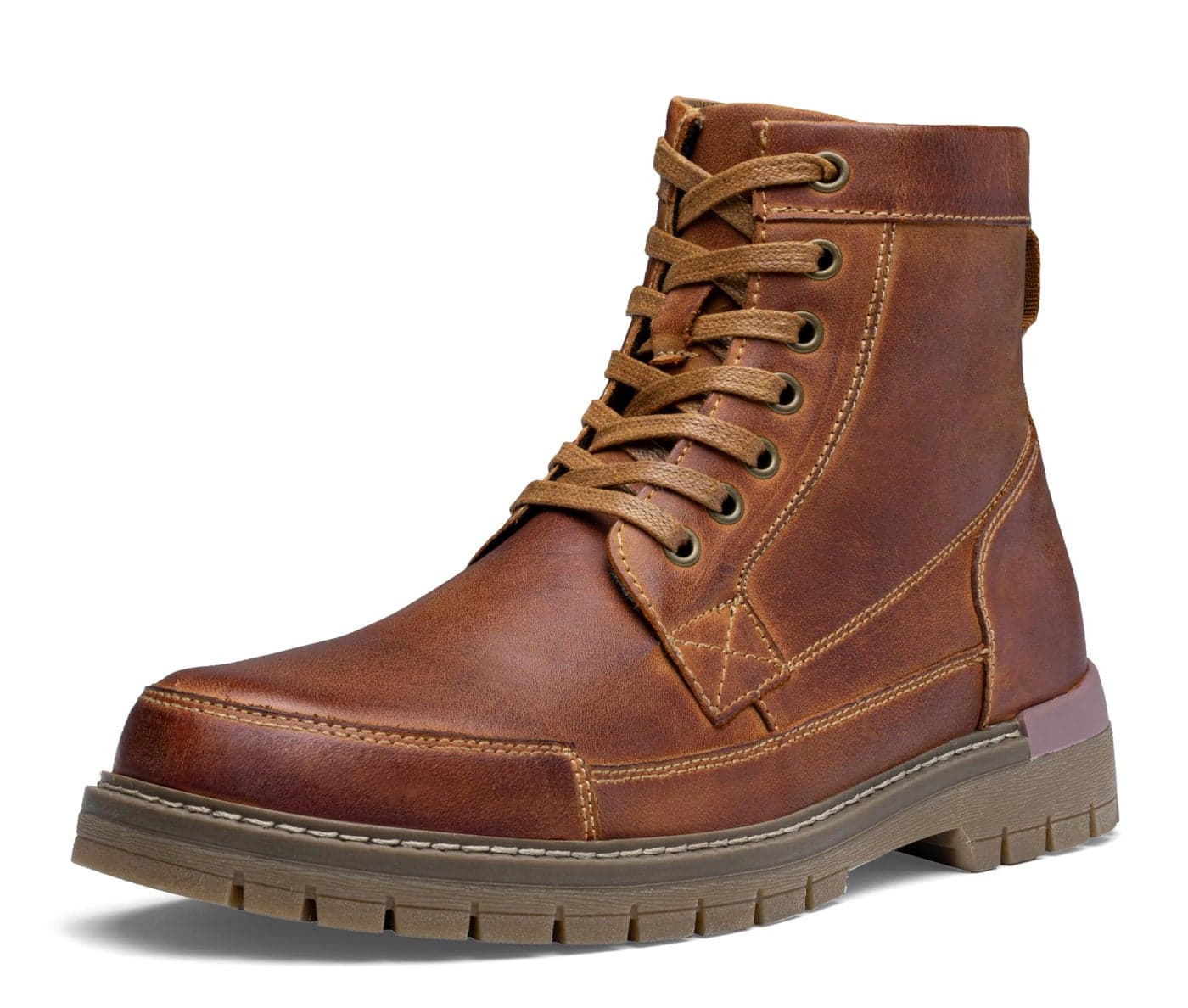 Jousen Men's Boots Chukka Motorcycle Boots Premium Leather Casual Combat Dress Boot for Men(AMY8183A brown 12)