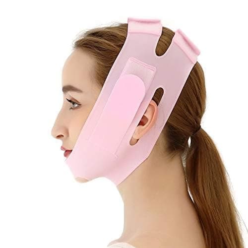HUBTURE Silicone V Face Lift up Belt | Tightening Skin Facial Slimming Bandage Mask for Cheek, Chin, Neck | Double Chin Reducer for Women & Men