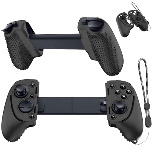 Silicone Grip Case Cover for Razer Kishi Ultra Gaming ControllerController Grip Protective Cover Compatible with Razer Kishi Ultra Gaming ControllerHandle Protective Case Cover with Lanyard Black