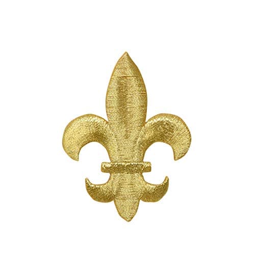 Gold Fleur De Lis - Embroidered Iron on Patch