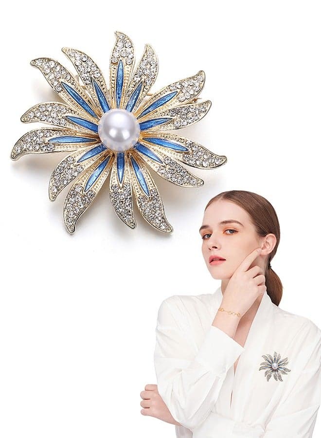 Sunflowers Brooche, Anti Rust and Anti Fading Alloy Brooch Pins, Corsage Scarf Clip Women Girls