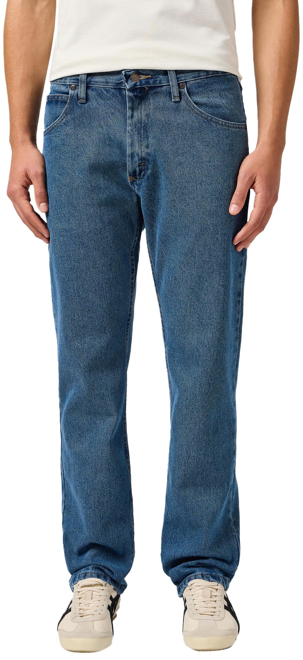 Classic 5-pocket Regular Fit Cotton Jean, Stonewash Mid, 31W x 32L