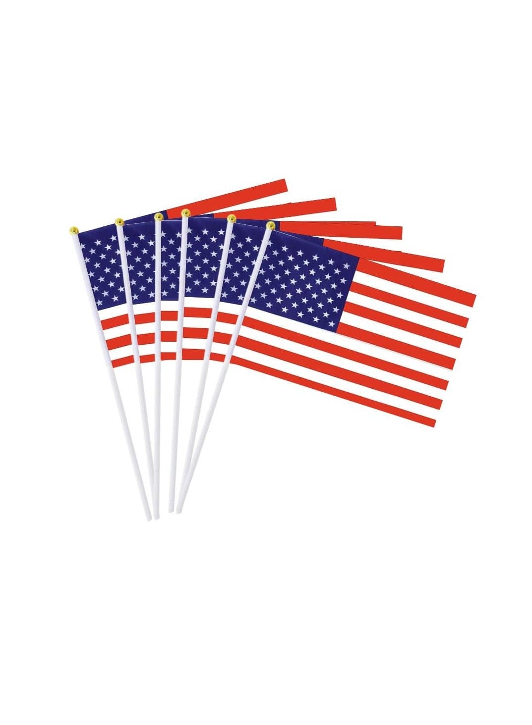 USA Mini Hand Flags Small Stick Hand Held Flags|Great Festive And Party Favors|Flags For Kids And Adults|Decorations Flags,Festival Events — 100 Pcs
