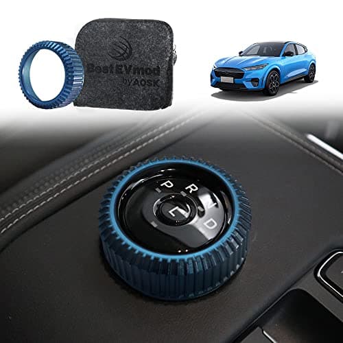 AOSKonology Gear Control Knob Metal Cover Compatible with Mach E MachE 2021 2022 2023 Accessories Gear Shift Switch Knob Metal Cover Zinc Alloy SNAP in Design NOT FIT 20235 Gear Blue
