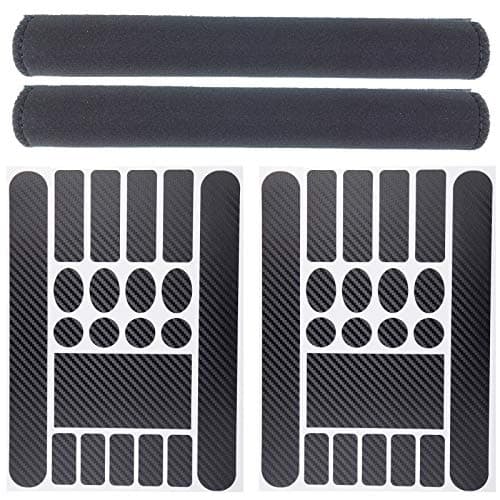 Zelerdo 2 Pack Bike Frame Chain Protective Guard Pad and 2 Pieces Bicycle Chainstay Protector Decal