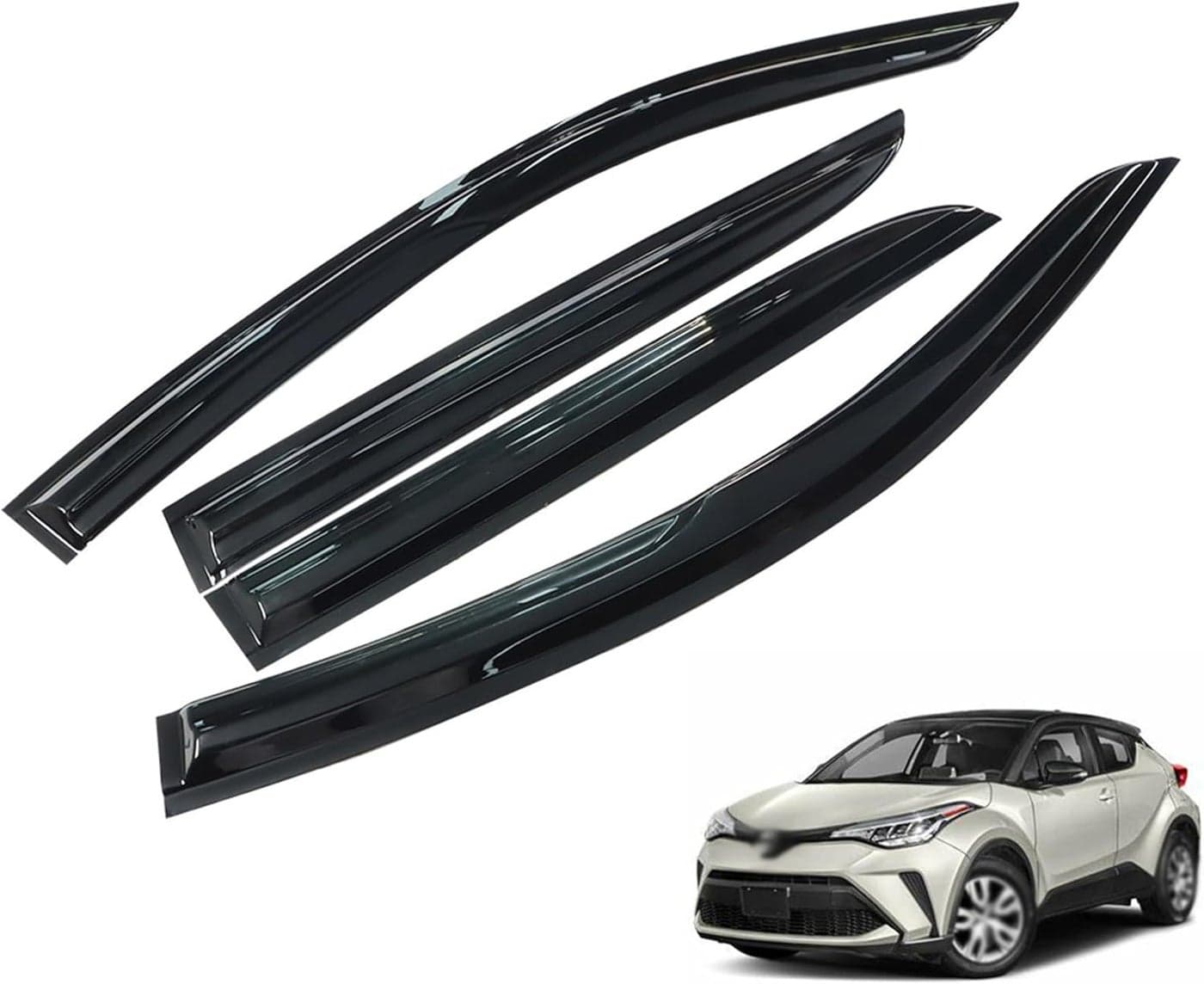 munirater Side Window Visors Deflectors Rain Guard for 2017-2020 Toyota C-HR