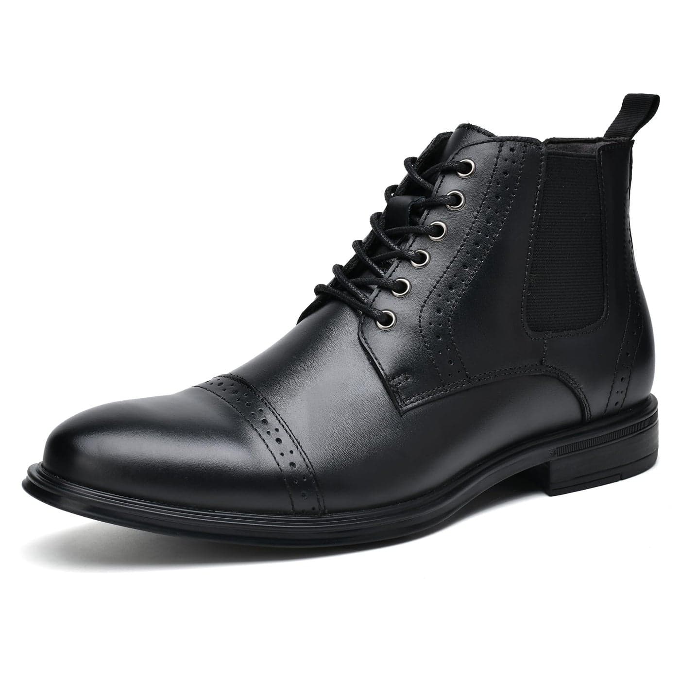 Mens Chelsea Dress Boots Comfortable Leather Slip On Ankle Boots For Casual Formal Occasions